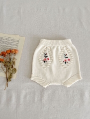 Baby Girls 0-2 years Embroidery Floral Cardigan Combo Short Pants In Sets Wholesale