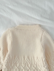 Infant Baby Unisex Knitted Twist Sweater Combo Long Pants In Sets Wholesale