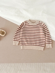 2023 New Autumn Infant Baby Unisex Round Collar Knitting Long-sleeved Wholesale