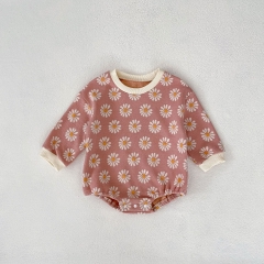 2023 New Arrival Infant Baby Print Flower Knitted Sweaters One Piece Wholesale