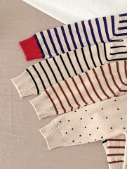 2023 New Autumn Infant Baby Unisex Round Collar Knitting Long-sleeved Wholesale