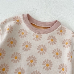 2023 New Arrival Infant Baby Print Flower Knitted Sweaters One Piece Wholesale