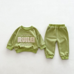 New Autumn Infant Baby Boys Alphabet Long-sleeved Combo Pants In Sets Wholesale
