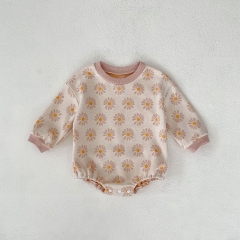 2023 New Arrival Infant Baby Print Flower Knitted Sweaters One Piece Wholesale