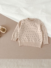 2023 New Autumn Infant Baby Unisex Round Collar Knitting Long-sleeved Wholesale