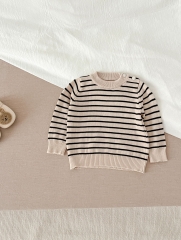 2023 New Autumn Infant Baby Unisex Round Collar Knitting Long-sleeved Wholesale