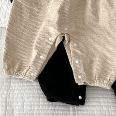 2023 New Autumn Infant Baby Girls 2 Colors Long Sleeve Corduroy Jumpsuit Wholesale