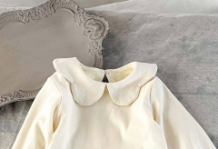 Infant Baby Girls White Simpfy Long-sleeve Undershirt Autumn Wholesale