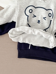 New Autumn Infant Baby Boys Bear Print Long-sleeved Combo Pants In Sets Wholesale