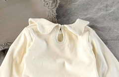 Infant Baby Girls White Simpfy Long-sleeve Undershirt Autumn Wholesale