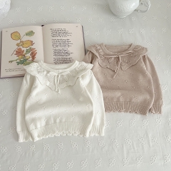 2023 Infant Baby Girls Long Sleeve Knit Sweatersr Wholesale