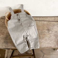 2023 Infant Baby Unisex Stripes Shirt Combo Corduroy Overalls In Sets Wholesale