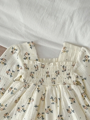 2023 Baby Girls New Autumn Floral Print Long Sleeve One Piece Wholesale