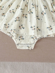2023 Baby Girls New Autumn Floral Print Long Sleeve One Piece Wholesale