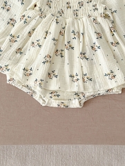 2023 Baby Girls New Autumn Floral Print Long Sleeve One Piece Wholesale