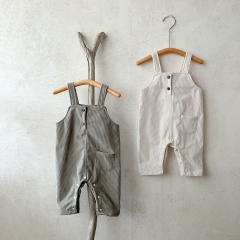 2023 Infant Baby Unisex Stripes Shirt Combo Corduroy Overalls In Sets Wholesale