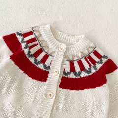 2023 New Arrival Infant Baby Girls Romper Combo Cardigan In Sets Wholesale
