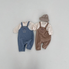 Infant Baby Boys Corduroy Long Sleeves Combo Overalls In Sets Wholesale