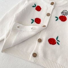 Infant Baby Girls Embroidery Cardigan Combo Short Dress In Sets Wholesale