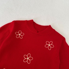 Infant Baby Girls Flowers Embroidery Coat Combo Short Pants In Sets Wholesale