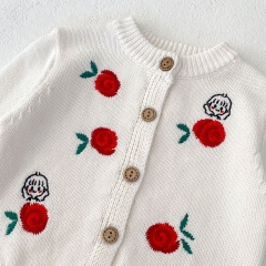 Infant Baby Girls Embroidery Cardigan Combo Short Dress In Sets Wholesale