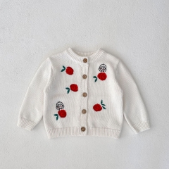 Infant Baby Girls Embroidery Cardigan Combo Short Dress In Sets Wholesale