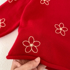 Infant Baby Girls Flowers Embroidery Coat Combo Short Pants In Sets Wholesale