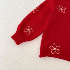 Infant Baby Girls Flowers Embroidery Coat Combo Short Pants In Sets Wholesale