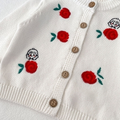 Infant Baby Girls Embroidery Cardigan Combo Short Dress In Sets Wholesale