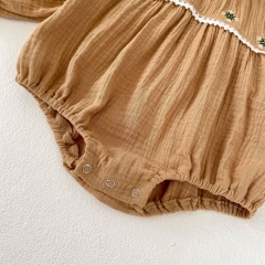 Baby Gilrs 2023 New Autumn Embroidery Long Sleeve One Piece Wholesale