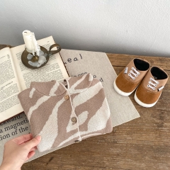 2023 Baby Girls In New Autumn Texture Long-sleeved Cardigan With Hat Wholesale