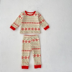 2023 Christmas Infant Baby Unisex 2 Colors Pullover Combo Long Pants In Sets Wholesale