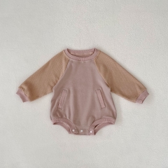 2023 New Autumn Infant Baby Unisex 2 Pockets Long Sleeve One Piece Wholesale