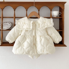 2023 New Arrival Winter Infant Baby Girl Cotton-Padded Dress Coat Wholesale