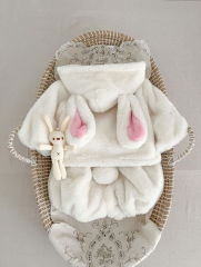 Infant Baby Girls Fluffy Rabbit Style Cardigan and Pants Sets Wholesale