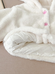 Infant Baby Girls Fluffy Rabbit Style Cardigan and Pants Sets Wholesale