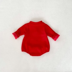 New Year Infant Baby Girls Cartoon Long Sleeve One Piece In Spring Wholesale