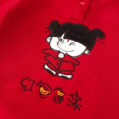 New Year Infant Baby Girls Cartoon Long Sleeve One Piece In Spring Wholesale