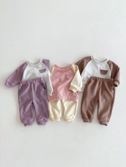 Ins Infant Baby New Autumn 3 Colors Combo Pockets Long-sleeved Wholesale