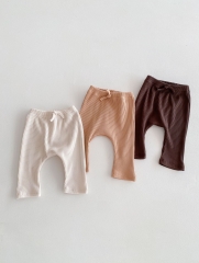 Ins Infant Baby Girls Solid Colors New Spring&Autumn Long Pants Wholesale