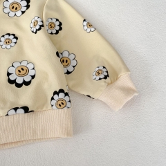 2024 Baby Girls Flowers Around Long-sleeved Spring Coat Wholesale
