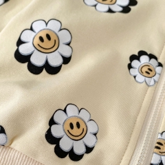 2024 Baby Girls Flowers Around Long-sleeved Spring Coat Wholesale