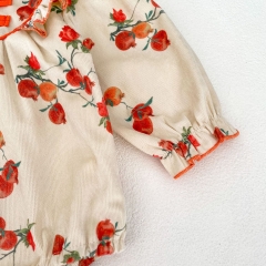 2024 New Year Infant Baby Girls Jacquard Print Long Sleeve One Piece In New Spring Wholesale