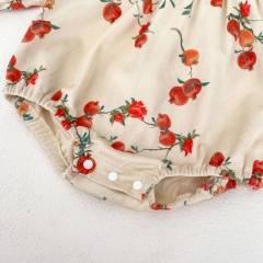 2024 New Year Infant Baby Girls Jacquard Print Long Sleeve One Piece In New Spring Wholesale