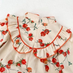 2024 New Year Infant Baby Girls Jacquard Print Long Sleeve One Piece In New Spring Wholesale