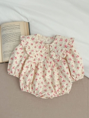 Infant Baby Girls Jacquard Long Sleeve One Piece In New Spring Wholesale