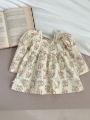 New Autumn Infant Baby Girls Jacquard Combo Laces  Long Sleeve One Piece&Dress Wholesale