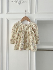 New Autumn Infant Baby Girls Jacquard Combo Laces  Long Sleeve One Piece&Dress Wholesale