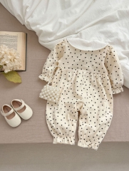 2024 New Arrivals Polka Dot Long Sleeve Jumpsuit In New Spring Wholesale