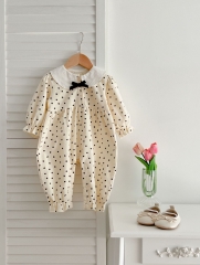 2024 New Arrivals Polka Dot Long Sleeve Jumpsuit In New Spring Wholesale